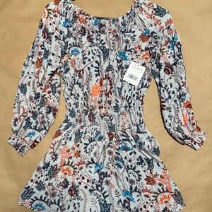 NWT Free People Off the Shoulder Romper w/cutout back- size XS